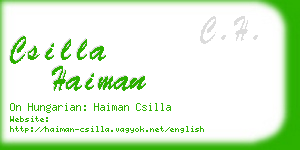 csilla haiman business card